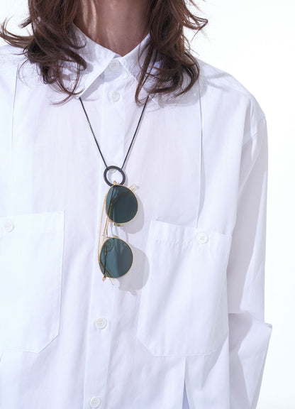 BRASS GLASSES HOLDER NECKLACE