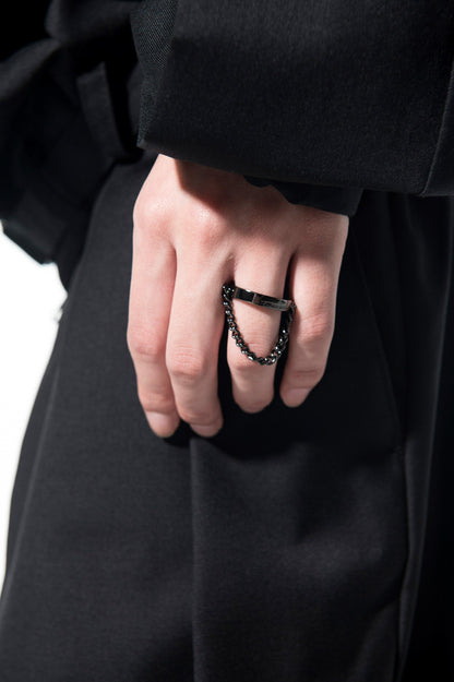 BRASS CHAIN EAR CUFF CHAIN RING