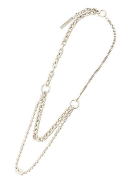 BRASS BALL CHAIN TWO-STRAND NECKLACE