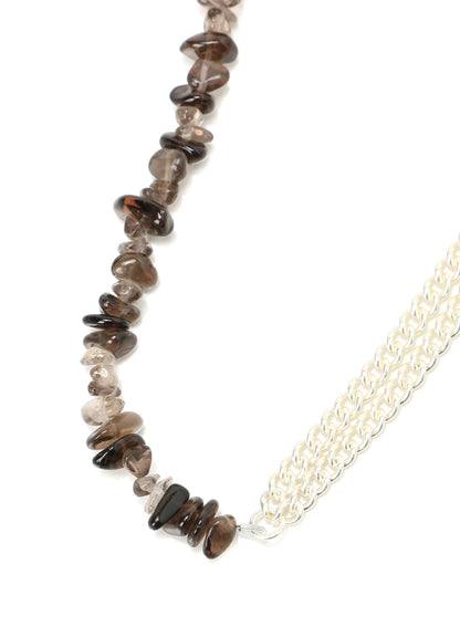 SMOKY QUARTZ  BEADS NECKLACE