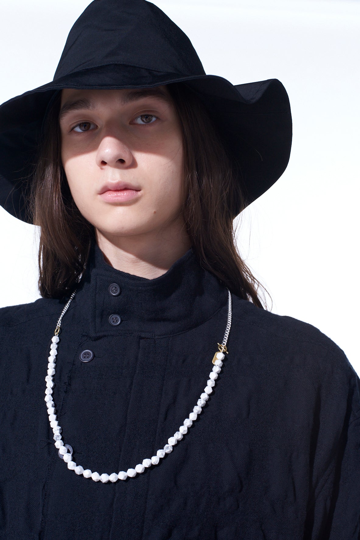 WHITE HOWLITE CHAIN NECKLACE BRACELET