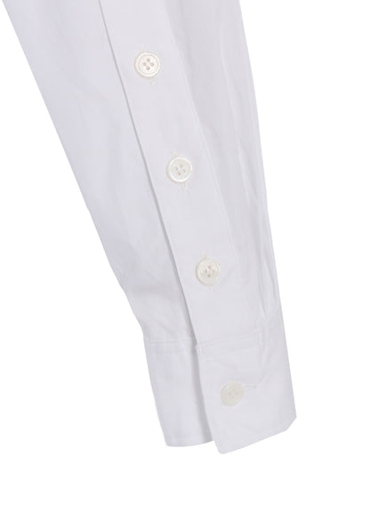 COTTON BROAD MULTI-BUTTONED SLEEVES STAND COLLAR SHIRT