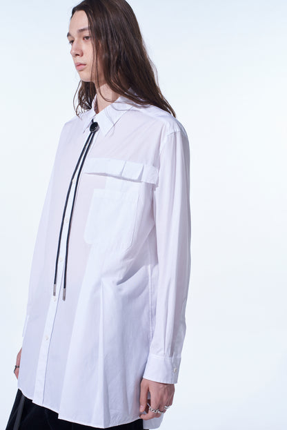 COTTON BROAD PLEATED SHIRT