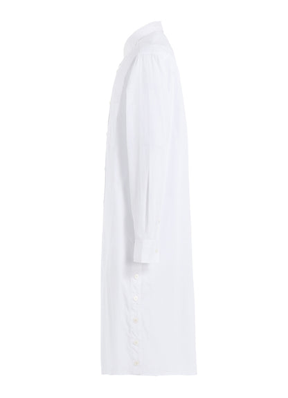 COTTON BROAD BUTTON SLITS LONG SHIRT