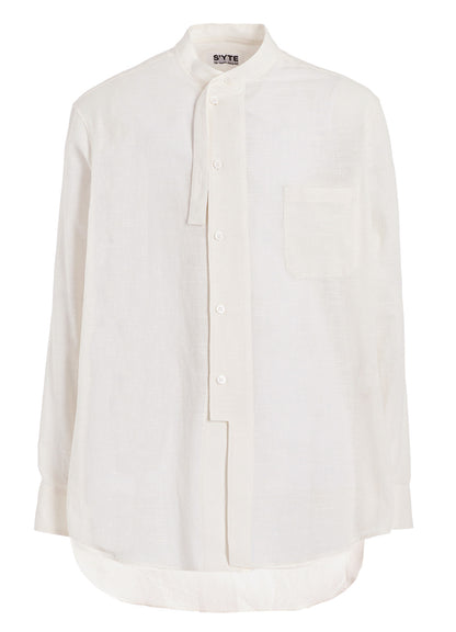 KHADI COTTON STAND COLLAR SHIRT