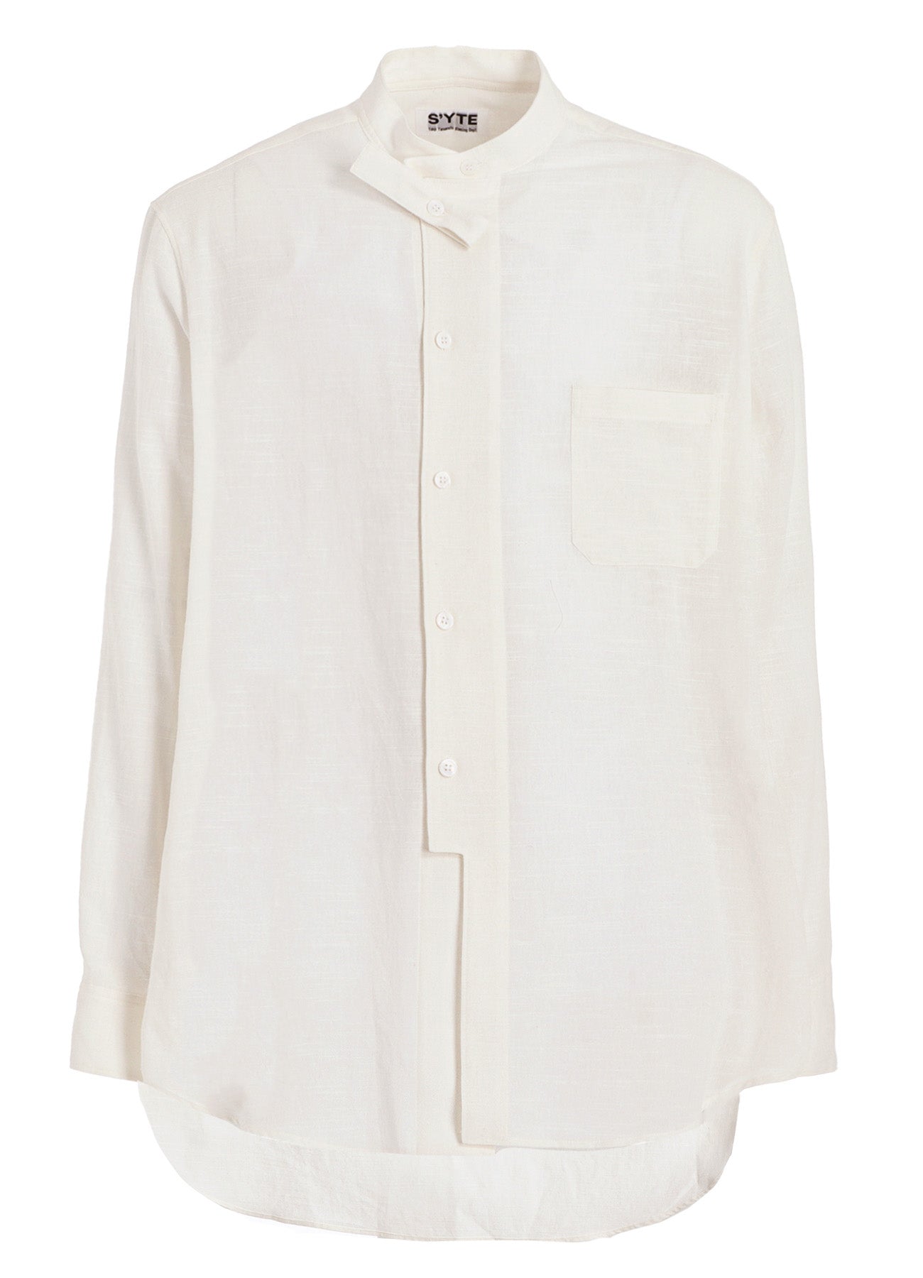 KHADI COTTON STAND COLLAR SHIRT