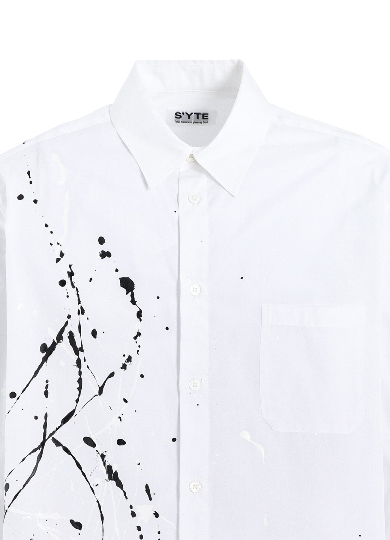 COTTON BROAD SPLASH PAINTED LONG SHIRT