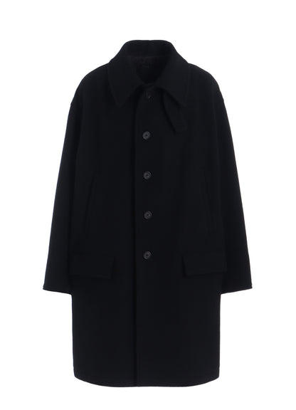 DOUBLE-WEAVE MELTON OVERSIZED SOUTIEN COLLAR COAT