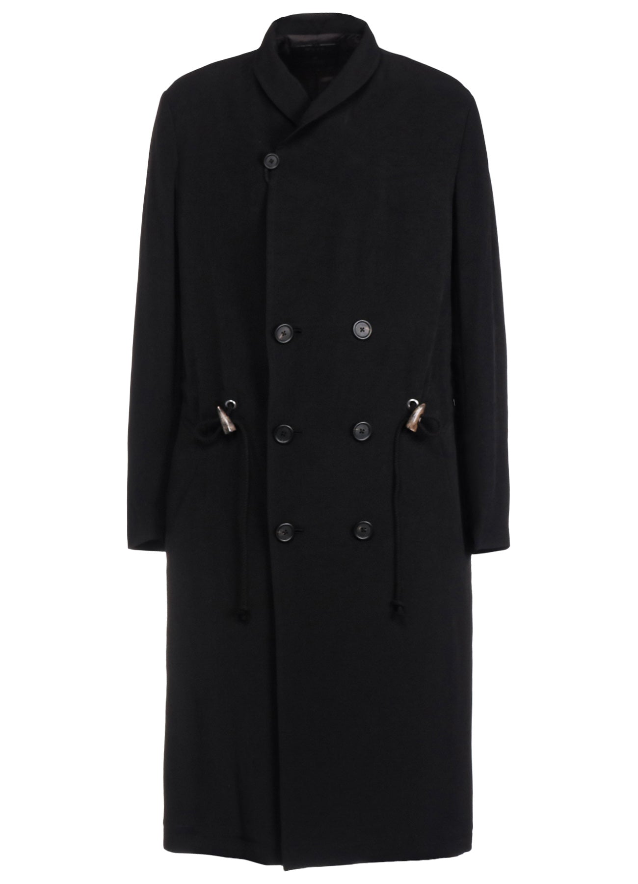 CREPE de CHINE SHAWL COLLAR DOUBLE-BREASTED COAT