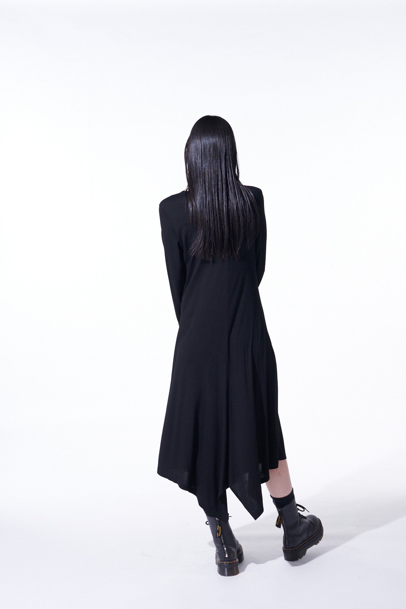 RAYON JERSEY ASYMMETRICAL DRESS