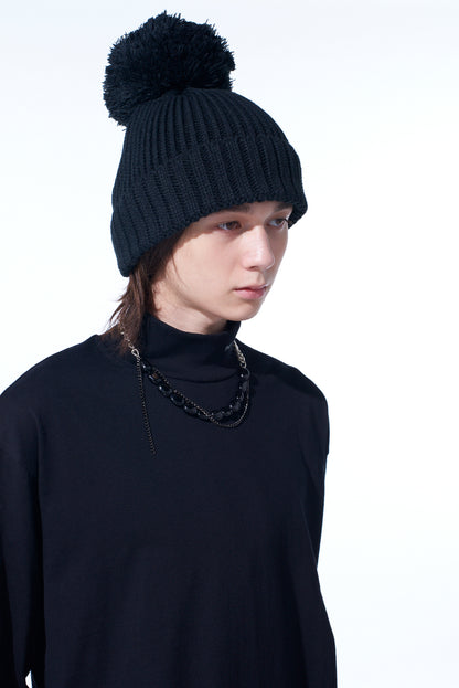 POM-POM KNIT CAP