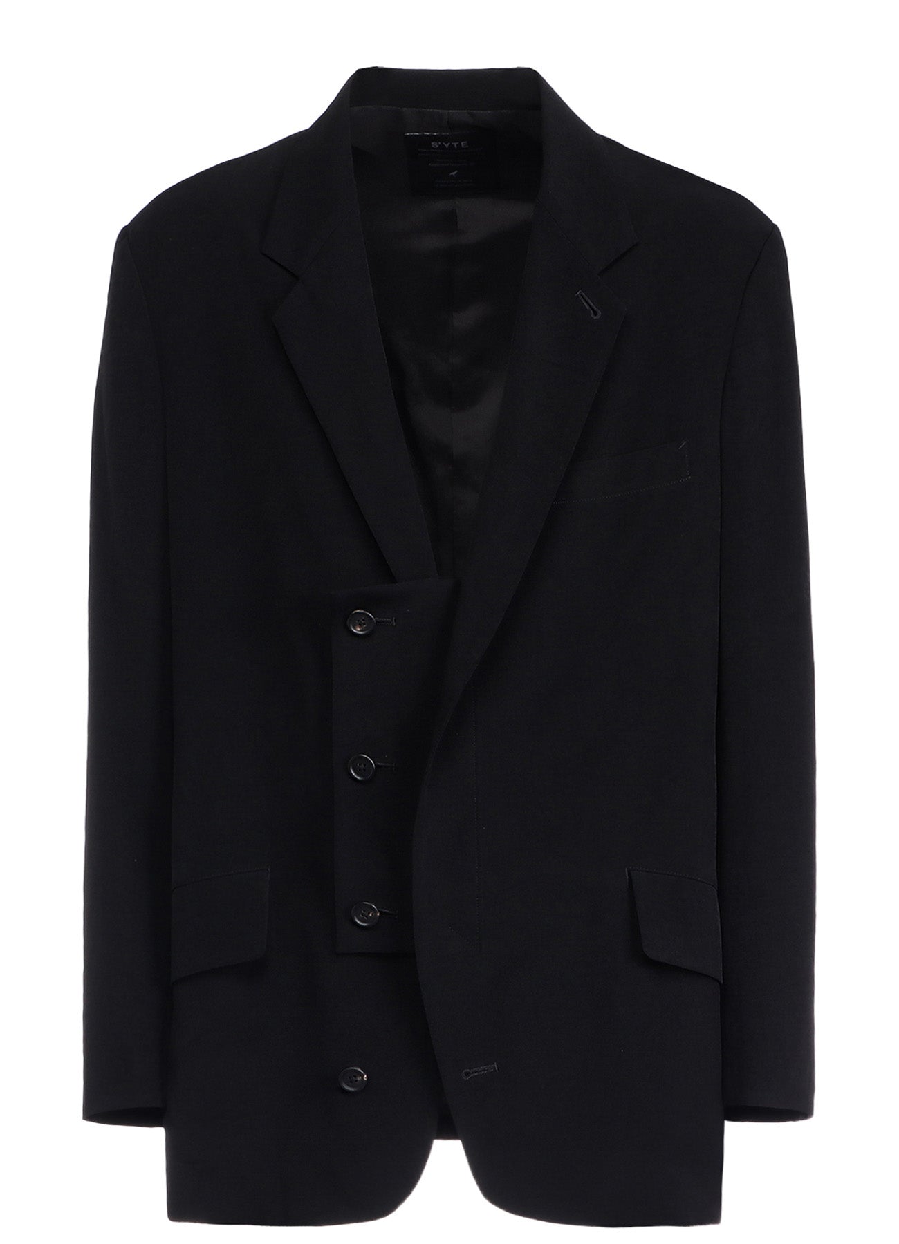 CREPE de CHINE OVERSIZE NOTCHED LAPEL JACKET