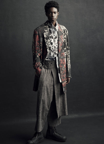 FLORAL JACQUARD LONG JACKET