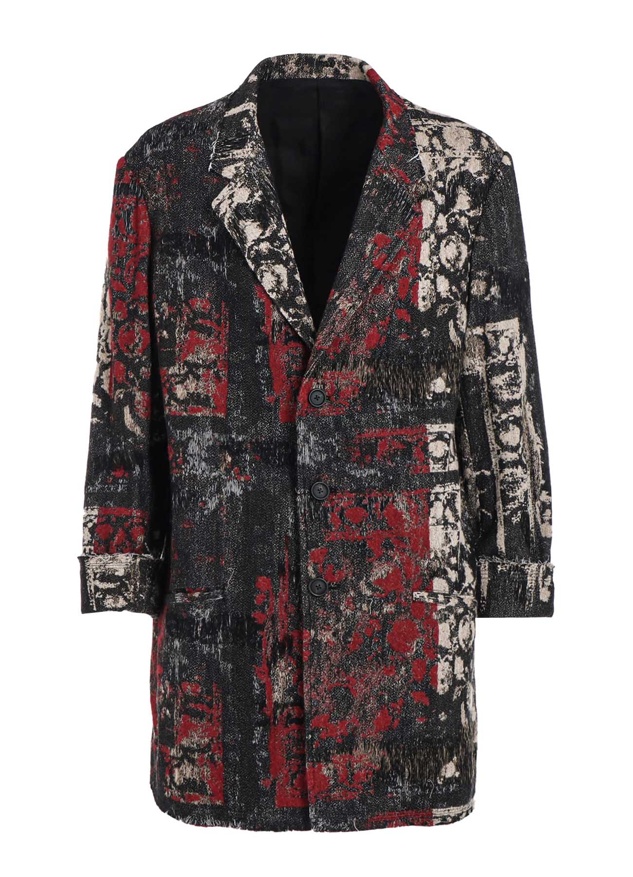 FLORAL JACQUARD LONG JACKET