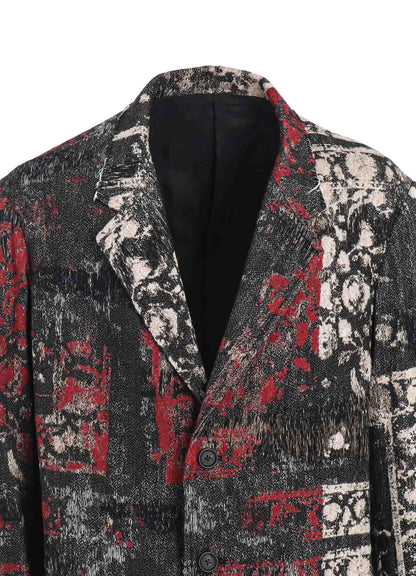 FLORAL JACQUARD LONG JACKET