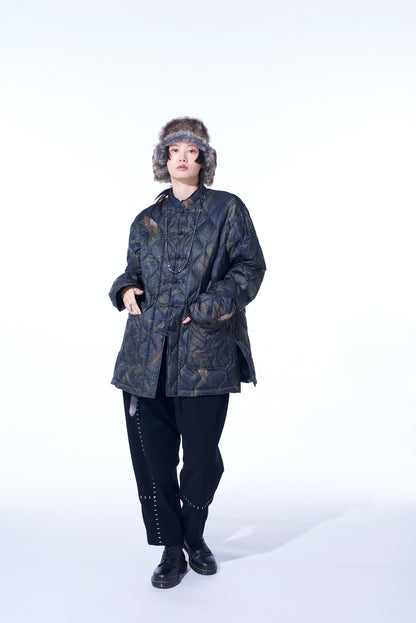 【12/5 12:00 Release】【S'YTE X TAION】DAHLIA CAMOUFLAGE QUILTED DOWN CHINA JACKET