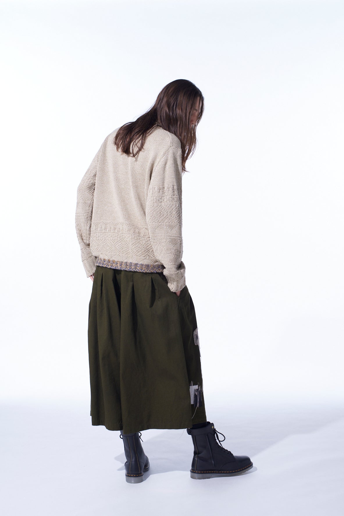 BULKY WOOL LYNX HIGH NECK KNIT