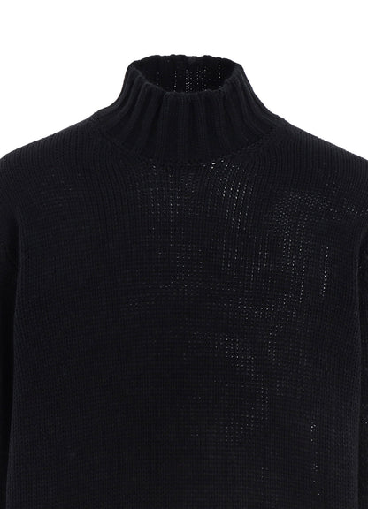 BULKY WOOL LYNX HIGH NECK KNIT