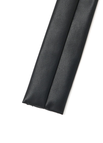 SYNTHETIC LEATHER NARROW SQUARE TIE