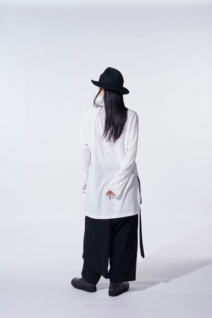 COTTON TWILL WRAP PANTS