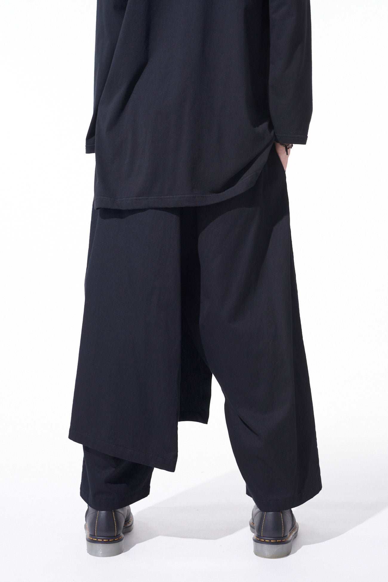 COTTON TWILL WRAP PANTS