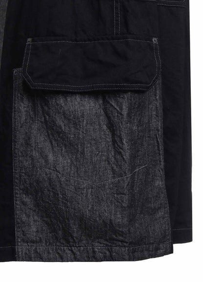 7OZ DENIM CRAZY PATCHWORK CULOTTE PANTS