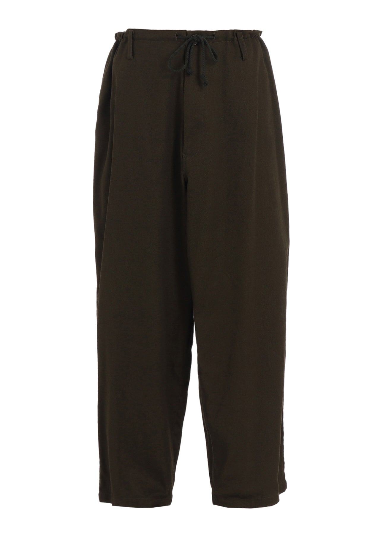 COTTON DRILL DRAWSTRING WIDE PANTS