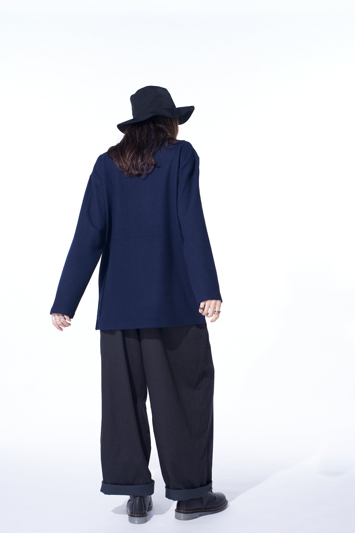 COTTON DRILL DRAWSTRING WIDE PANTS