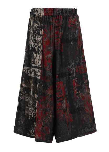 FLORAL JACQUARD CULOTTE PANTS