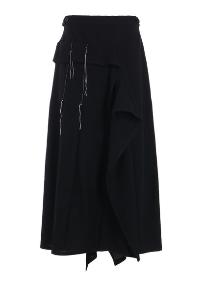 WOOL VIYELLA PLEATED SKIRT