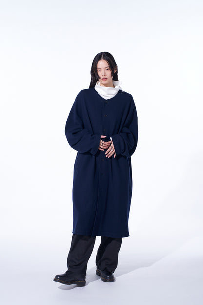 AIRY JERSEY COLLARLESS LONG CARDIGAN