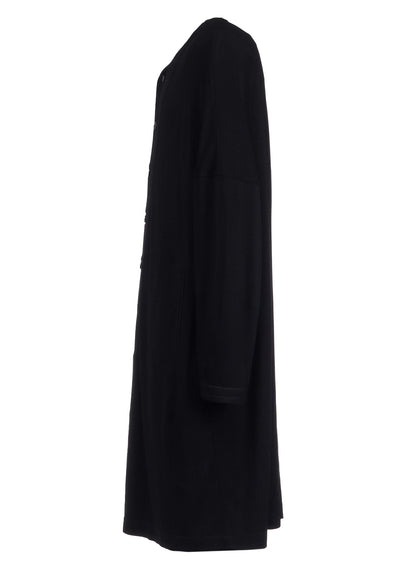 RAYON JERSEY COLLARLESS LONG CARDIGAN