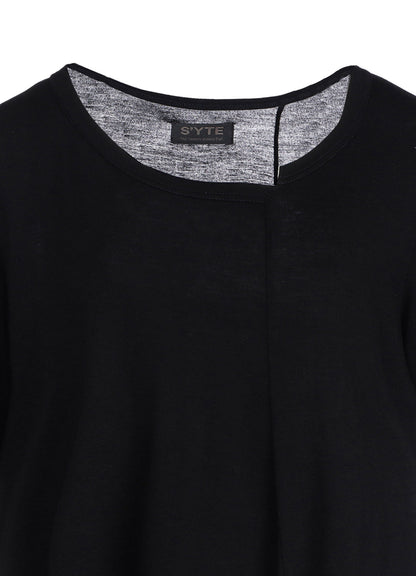 RAYON JERSEY DECONSTRUCTED ASYMMETRICAL LONG-SLEEVED T-SHIRTS