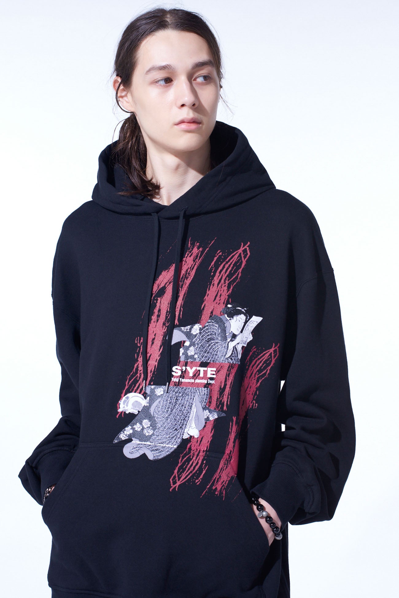 "CAT AND WOMAN" UKIYO-E GRAPHIC HOODIE