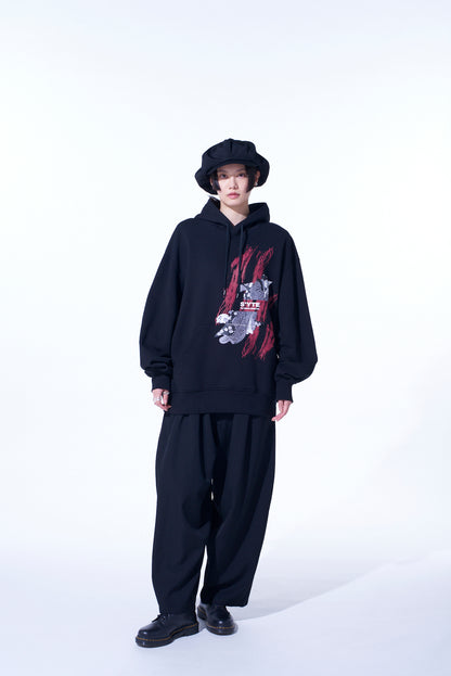 "CAT AND WOMAN" UKIYO-E GRAPHIC HOODIE