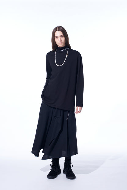 20/COTTON JERSEY「Black is Modest」HIGH NECK T-SHIRT