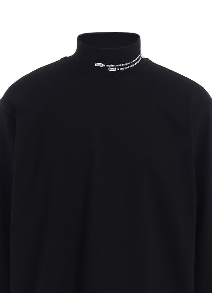 20/COTTON JERSEY「Black is Modest」HIGH NECK T-SHIRT