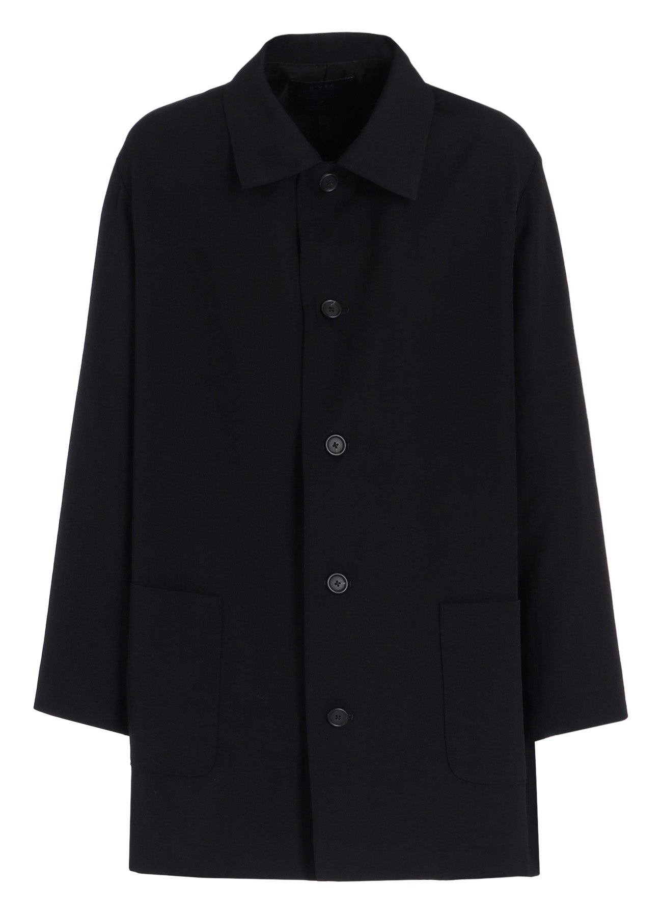 WASHER WOOL GABARDINE OPEN COLLAR TOPPER BLOUSON