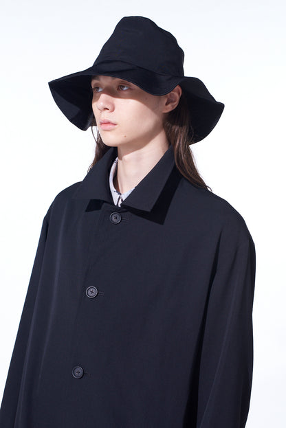 WASHER WOOL GABARDINE OPEN COLLAR TOPPER BLOUSON