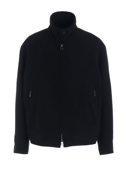 DOUBLE-WEAVE MELTON OVERSIZED ZIPPER BLOUSON