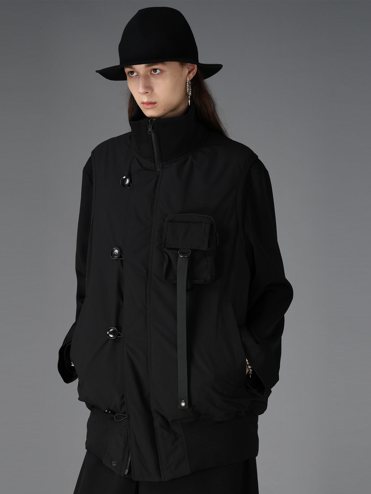 S'YTE X TAION REVERSIBLE UTILITY POUCH DOWN VEST