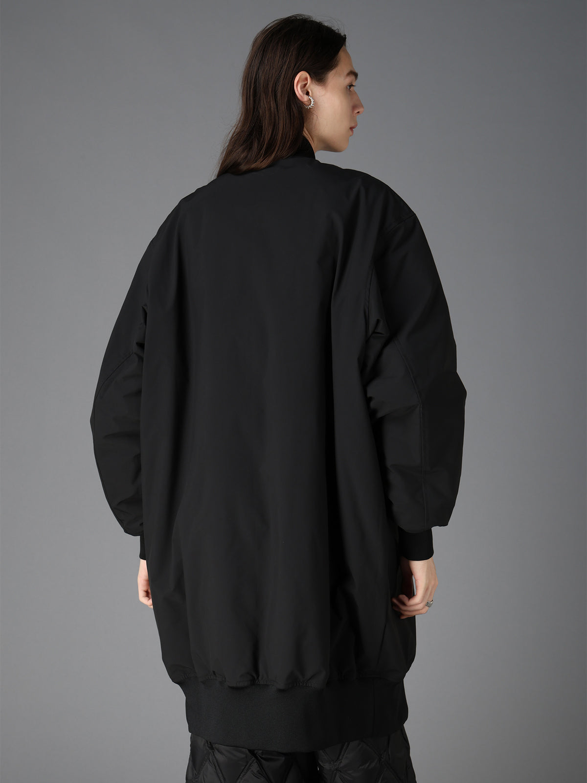 S'YTE X TAION REVERSIBLE EMBROIDERED LONG BOMBER JACKET