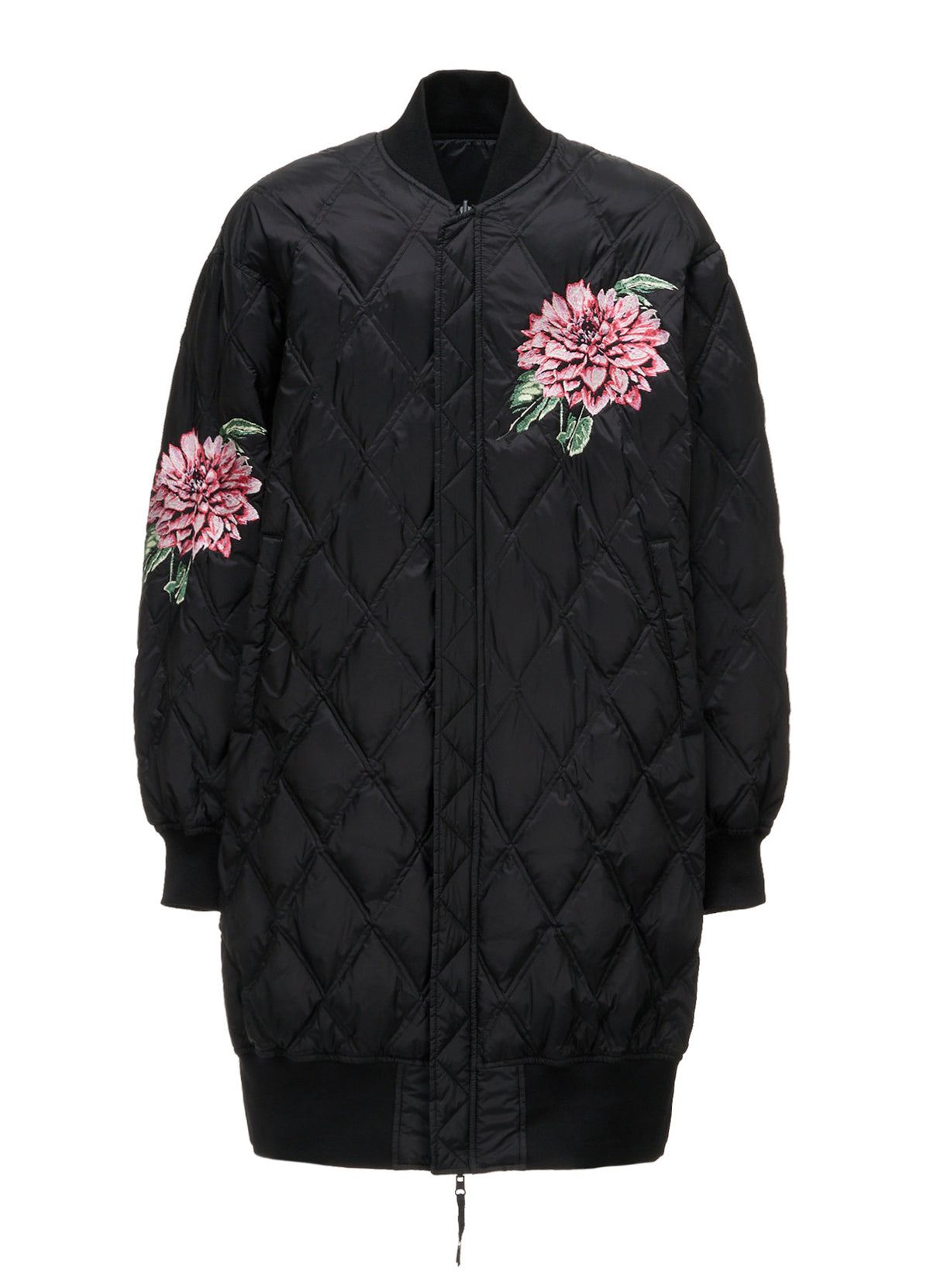 S'YTE X TAION REVERSIBLE EMBROIDERED LONG BOMBER JACKET