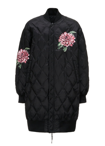 S'YTE X TAION REVERSIBLE EMBROIDERED LONG BOMBER JACKET