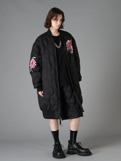 S'YTE X TAION REVERSIBLE EMBROIDERED LONG BOMBER JACKET