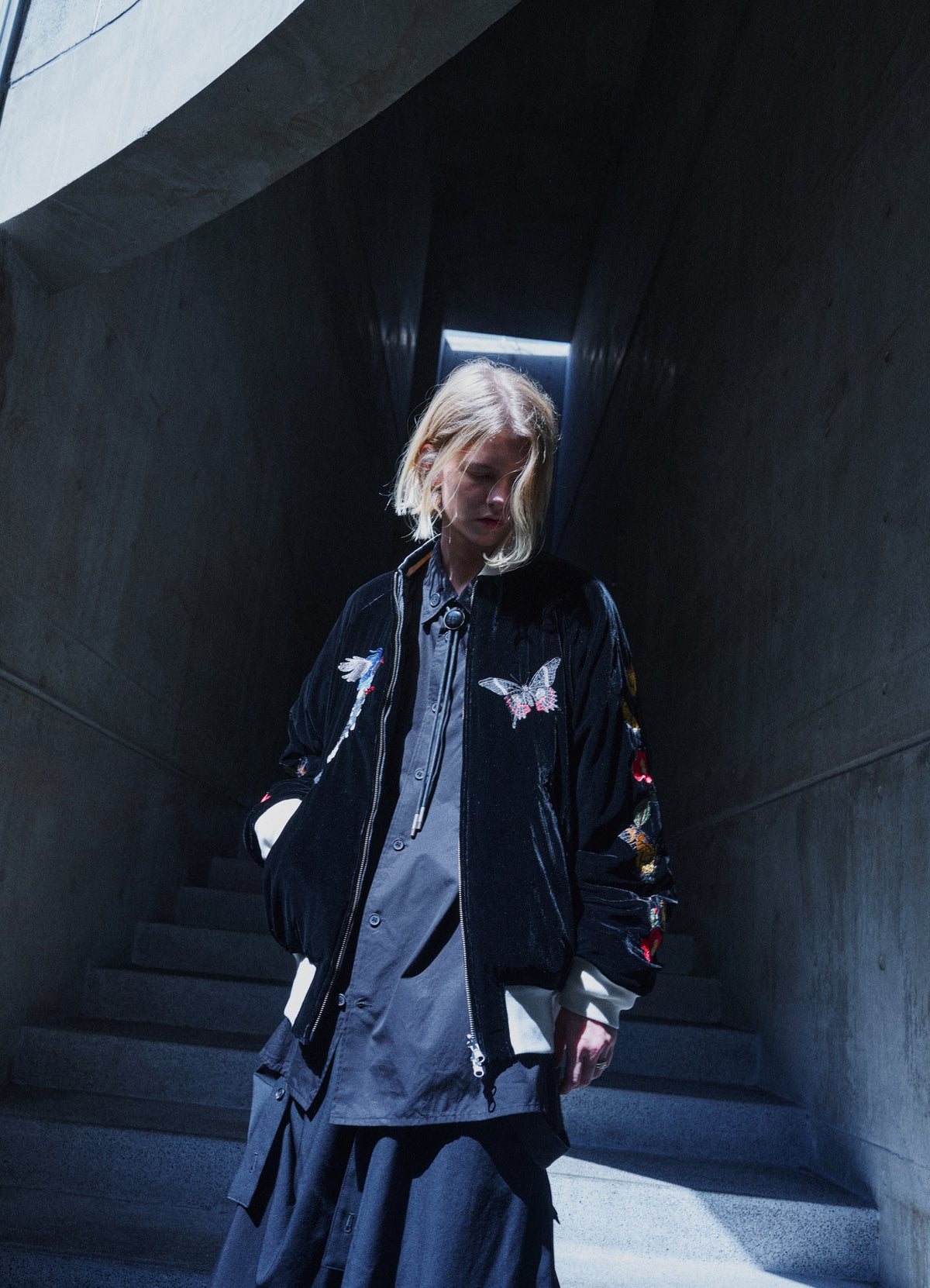 S'YTE X TAION EMBROIDERY REVERSIBLE BOMBER JACKET-S'YTE TOKYO