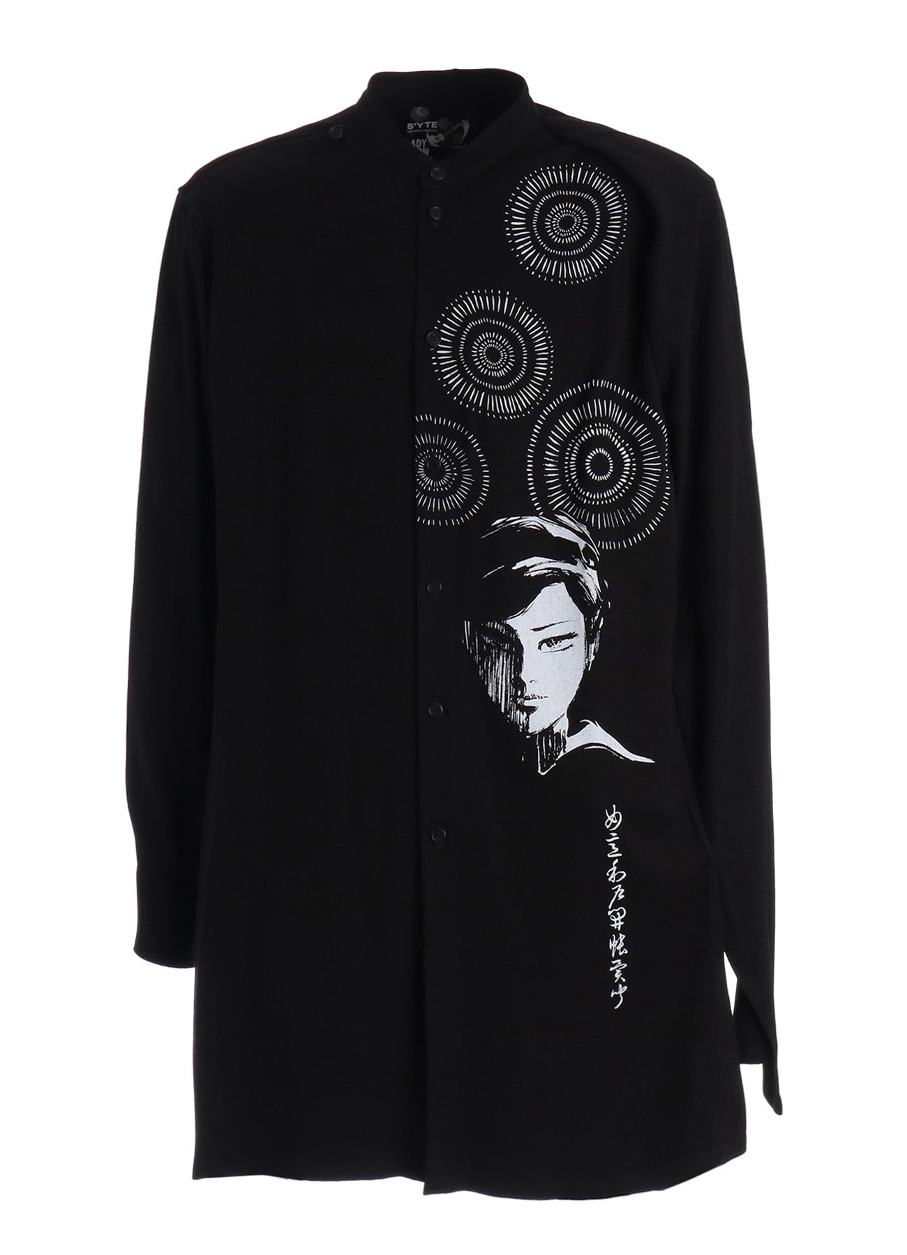 S'YTE X KAZUO KAMIMURA-LADY SNOWBLOOD PRINT LAYERED-FRONT SHIRT