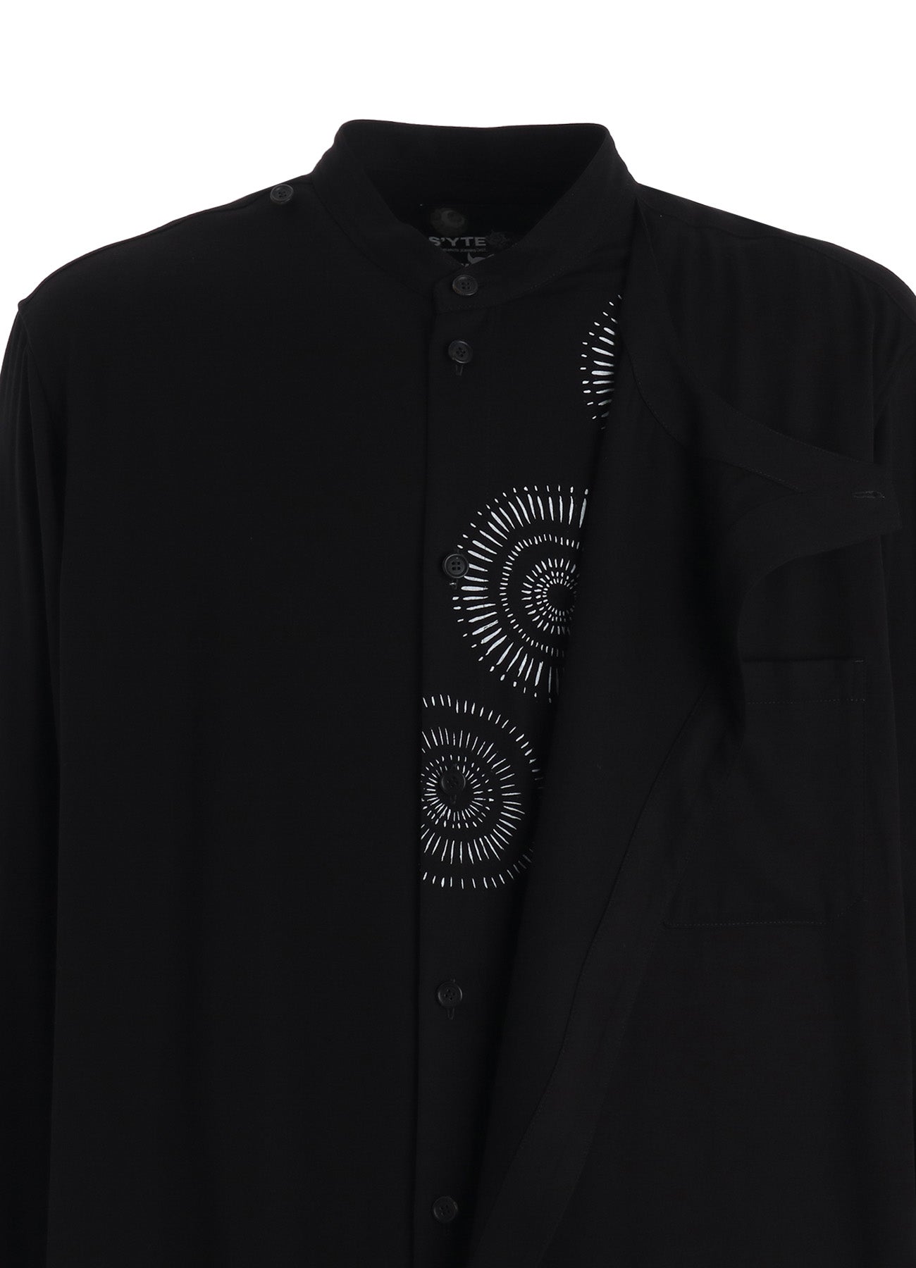 S'YTE X KAZUO KAMIMURA-LADY SNOWBLOOD PRINT LAYERED-FRONT SHIRT