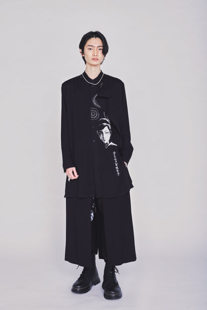 S'YTE X KAZUO KAMIMURA-LADY SNOWBLOOD PRINT LAYERED-FRONT SHIRT