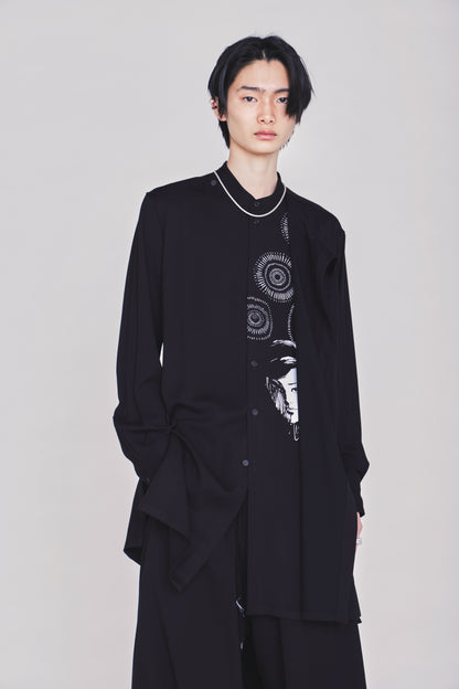 S'YTE X KAZUO KAMIMURA-LADY SNOWBLOOD PRINT LAYERED-FRONT SHIRT